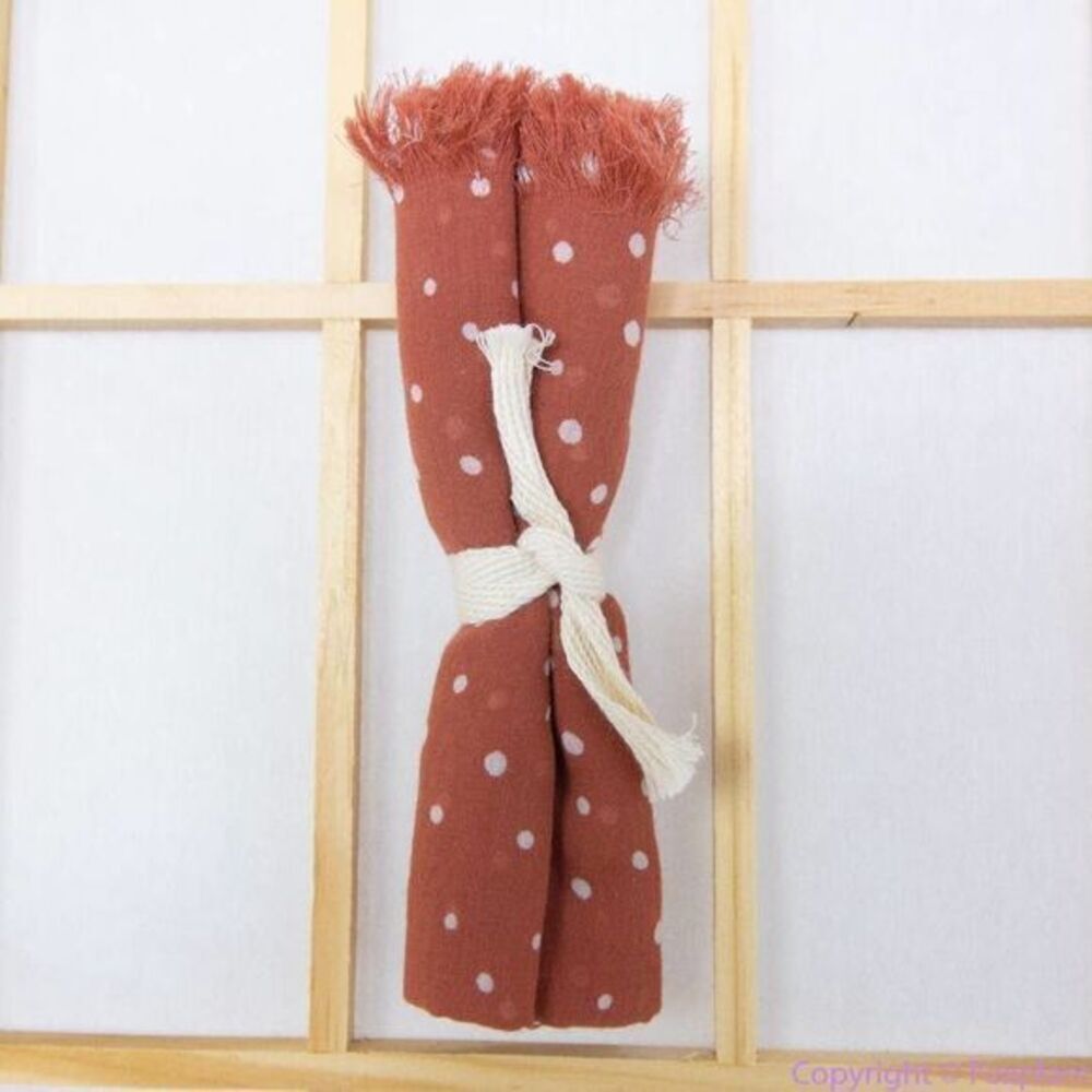 NEW Madewell rusty red polka dot Bandana with fringe‎